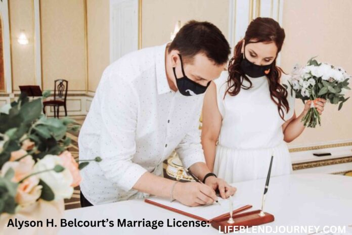 Alyson H. Belcourt’s Marriage License: